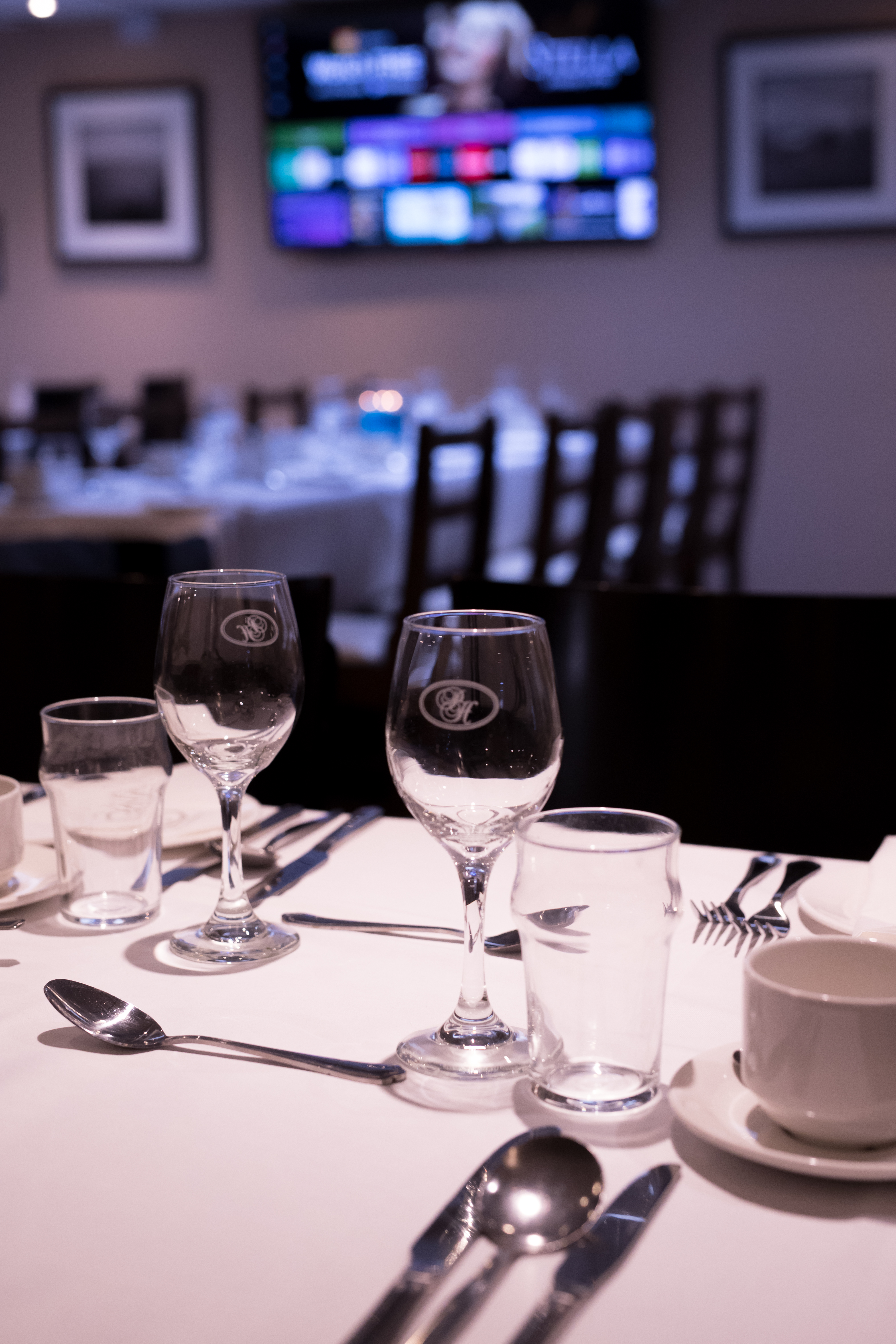 Evening dining setup